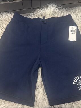Polo by Ralph Lauren Navy Knit Logo Shorts